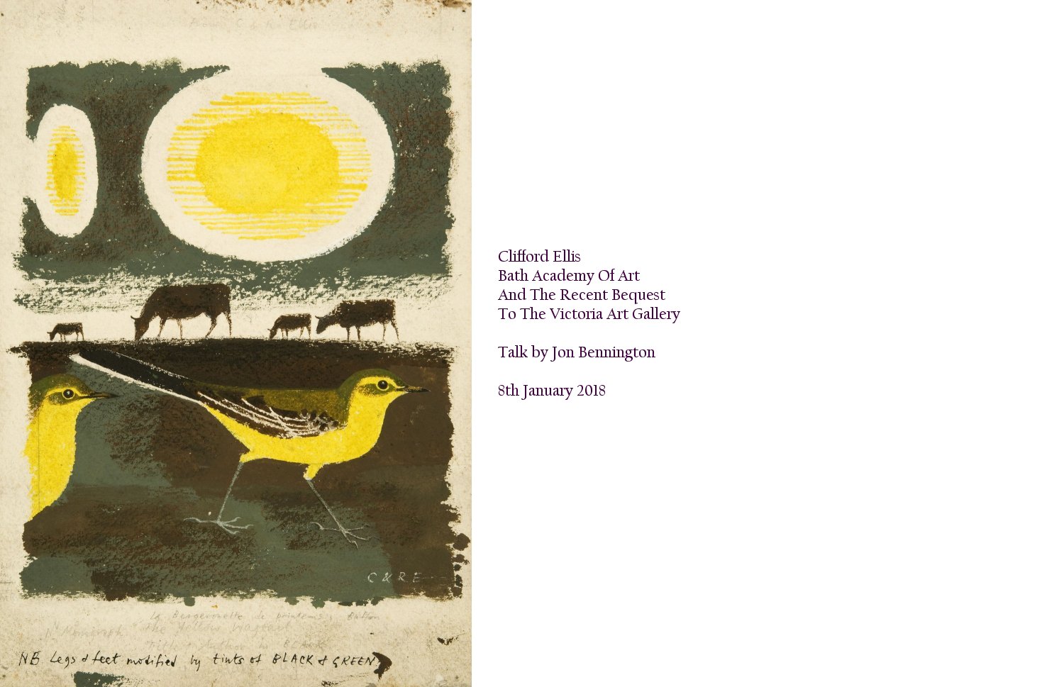 Clifford Ellis - Bath Academy of Art - John Bennington